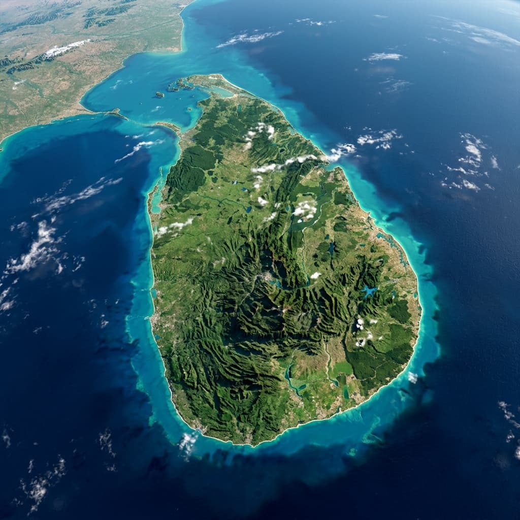 Real 3D view of Sri Lanka