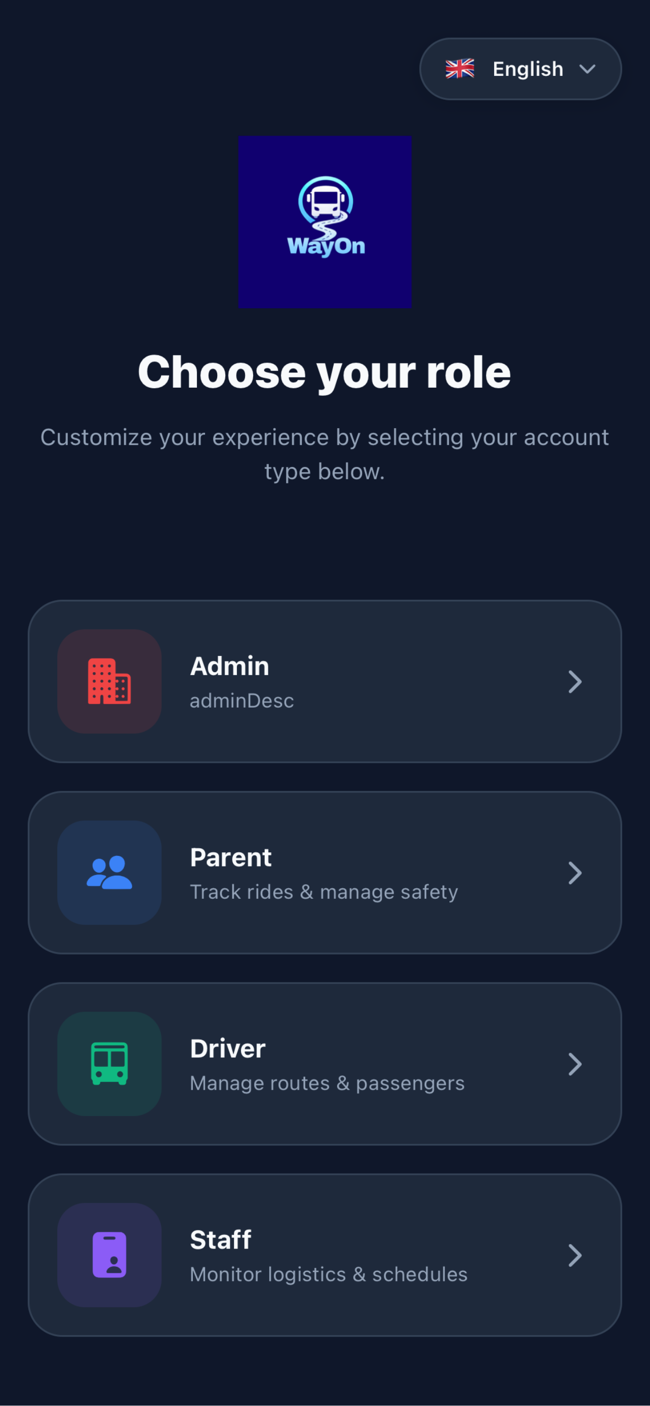 Choose Your Account