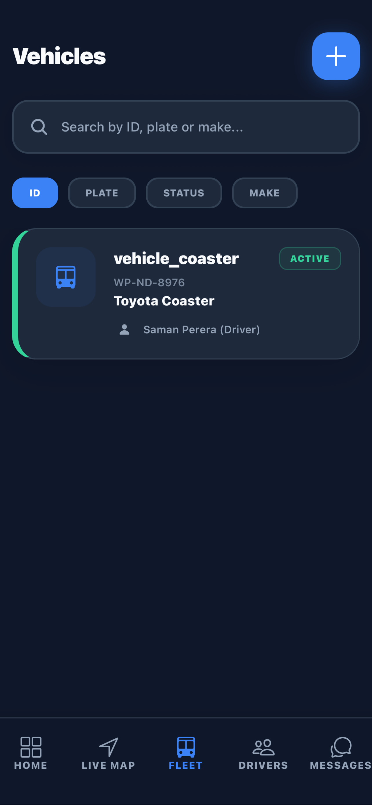 Fleet & Driver Details